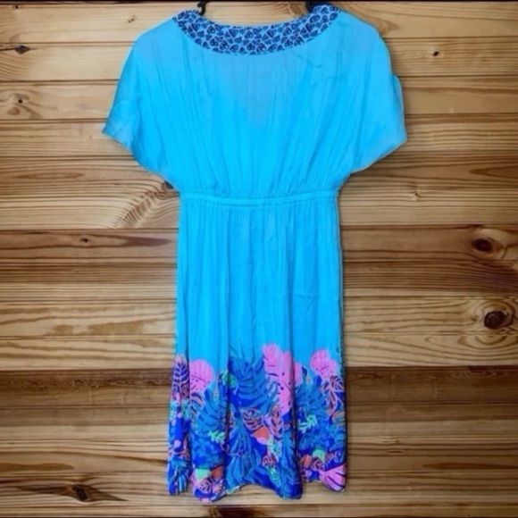 Lilly Pulitzer Meg Dress Islamorada Shorely Blue Xs - Picture 6 of 6